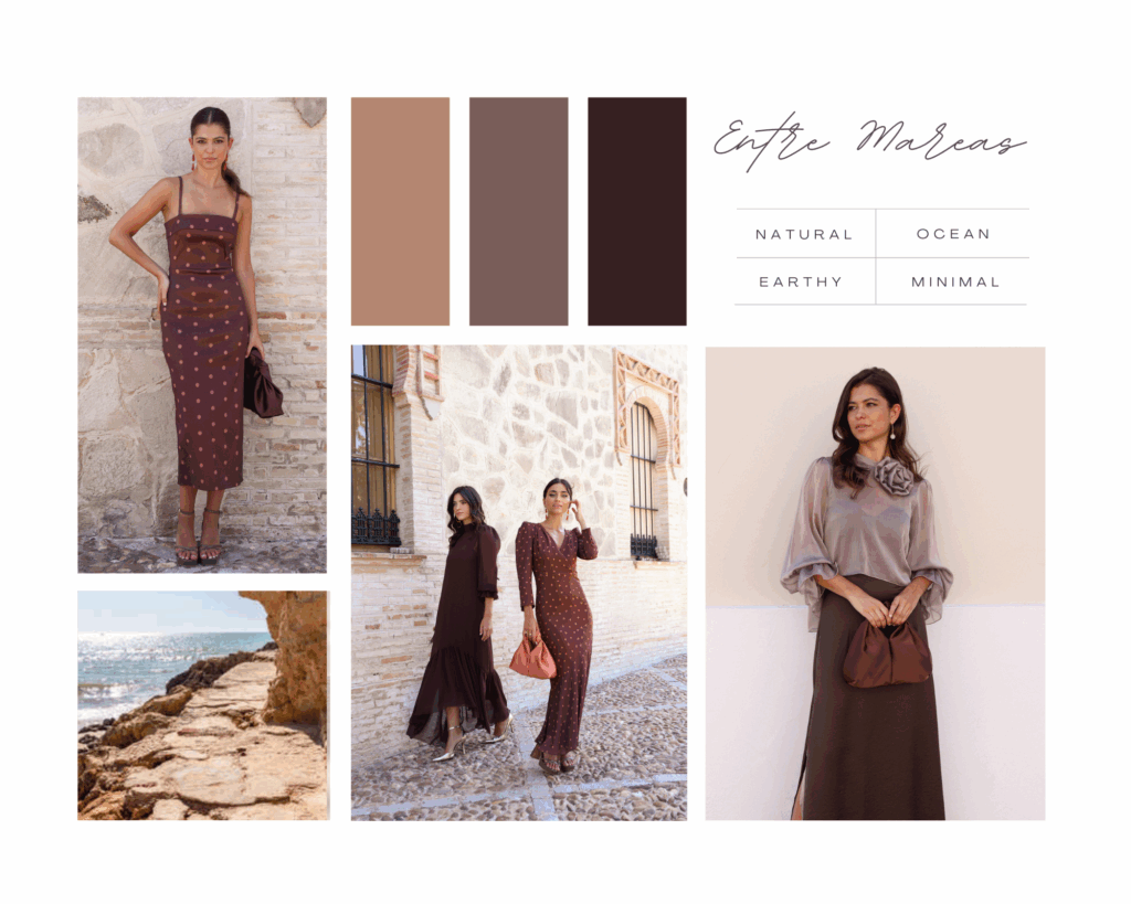 Vestido de invitada en marrón chocolate, tono mocha mousse, tendencia otoño-invierno 2025/2026, ideal para bodas, bautizos y eventos de día o noche. Boda de noche, boda de dia, vestidos de invitada
